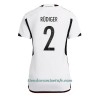 Camiseta de fútbol Alemania Antonio Rudiger 2 Primera Equipación Mundial 2022 - Mujer